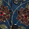 Teal Blue Silk Floral Kalamkari Block Printed Embellished Jacket Set